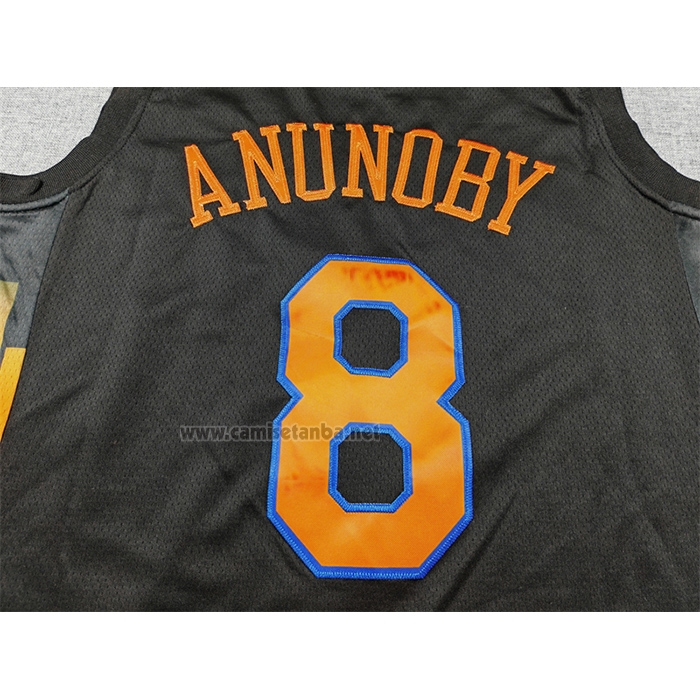 Camiseta New York Knicks Og Anunoby NO 8 Statement 2025-26 Negro
